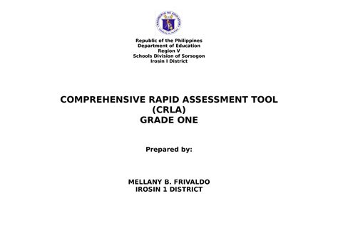 crla assessment tool pdf free download philippines